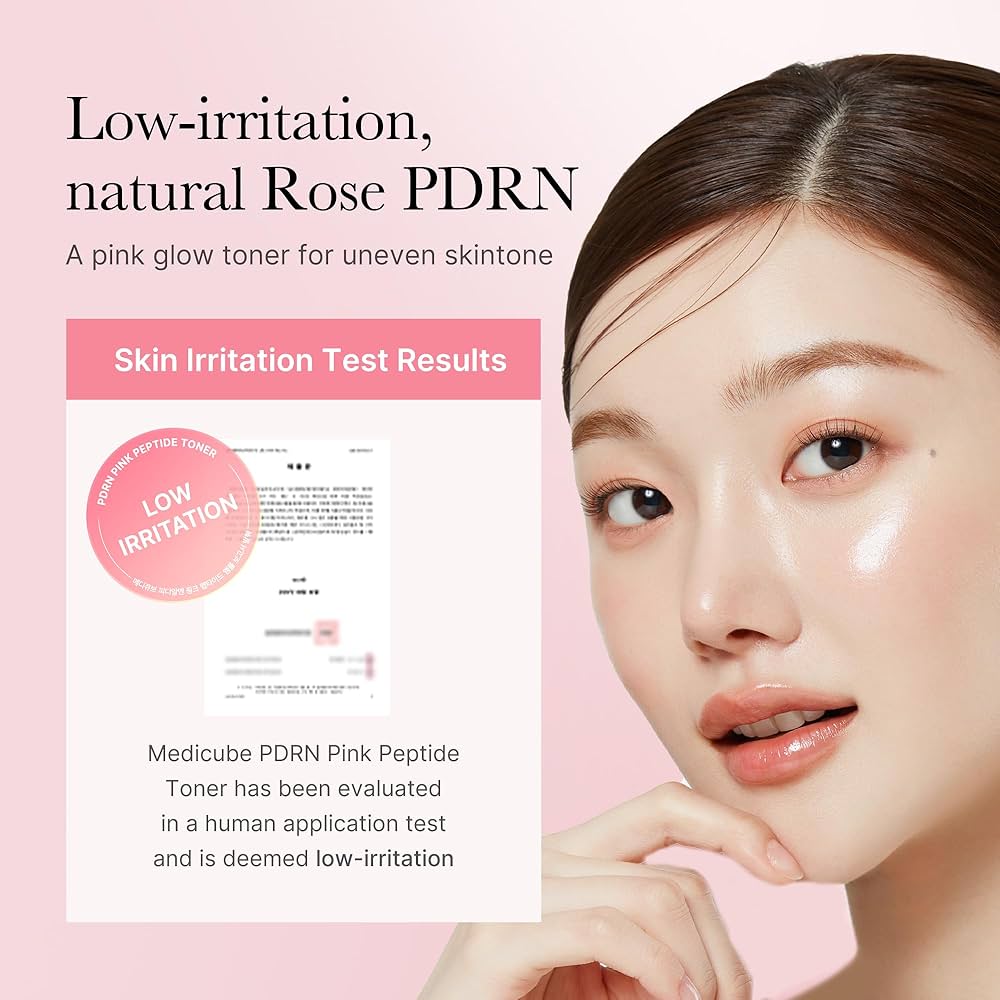 medicube PDRN Pink Peptide Toner I Pink Glow Toner for Skin Boosting, Soothing and Calming, Uneven Skin Tone, Rose PDRN & Peptide & Niacinamide, Korean Skin Care (250ml)