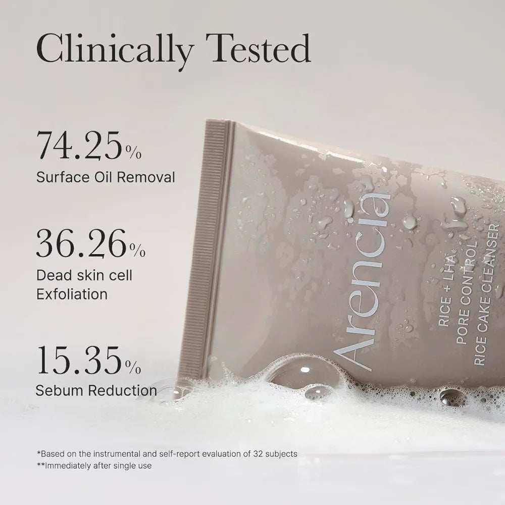ARENCIA Rice + LHA Pore Control Rice Cake Cleanser