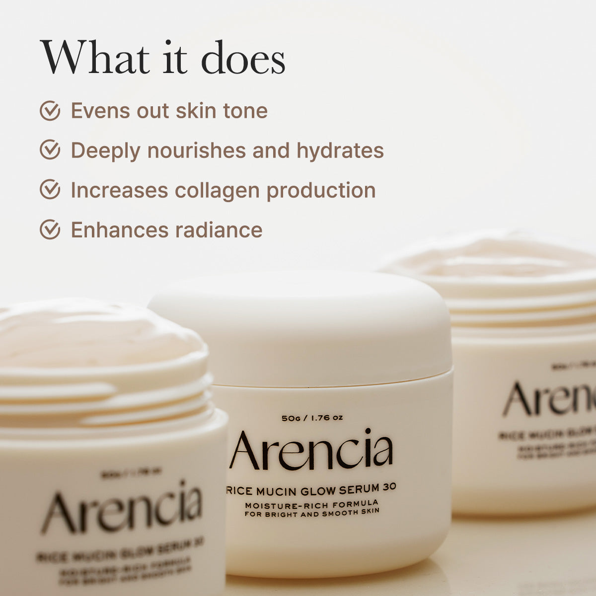 Arencia Rice Mucin Glow Serum 30(50g)