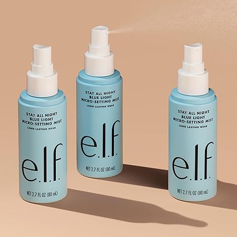 e.l.f. Stay All Night Blue Light Micro-Setting Mist, Setting Spray & Skin Refresher For A Matte Finish, Reduces Blue Light Transmission