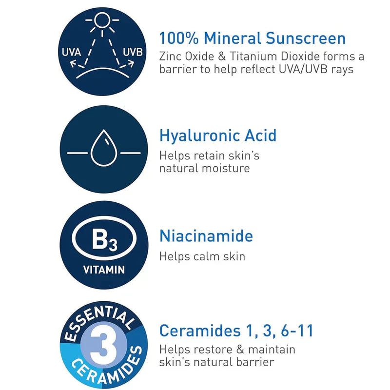 CeraVe Hydrating Mineral Sunscreen SPF 30 Face Sheer Tint