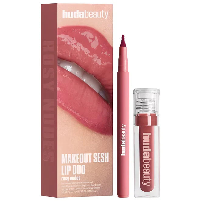 Huda BeautyMake Out Sesh Lip Stain and Lip Gloss Duo