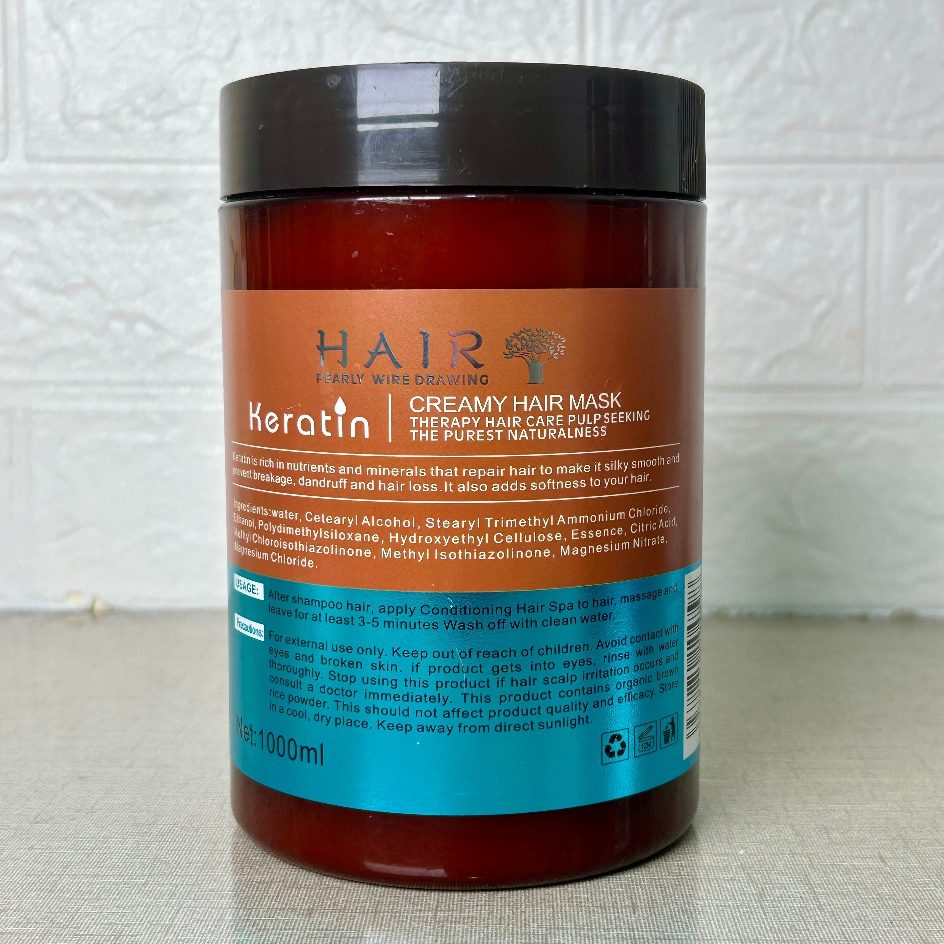 Moisturizing & Smooth Keratin Creamy Hair Mask (1000ML) - Classy Touch Pk