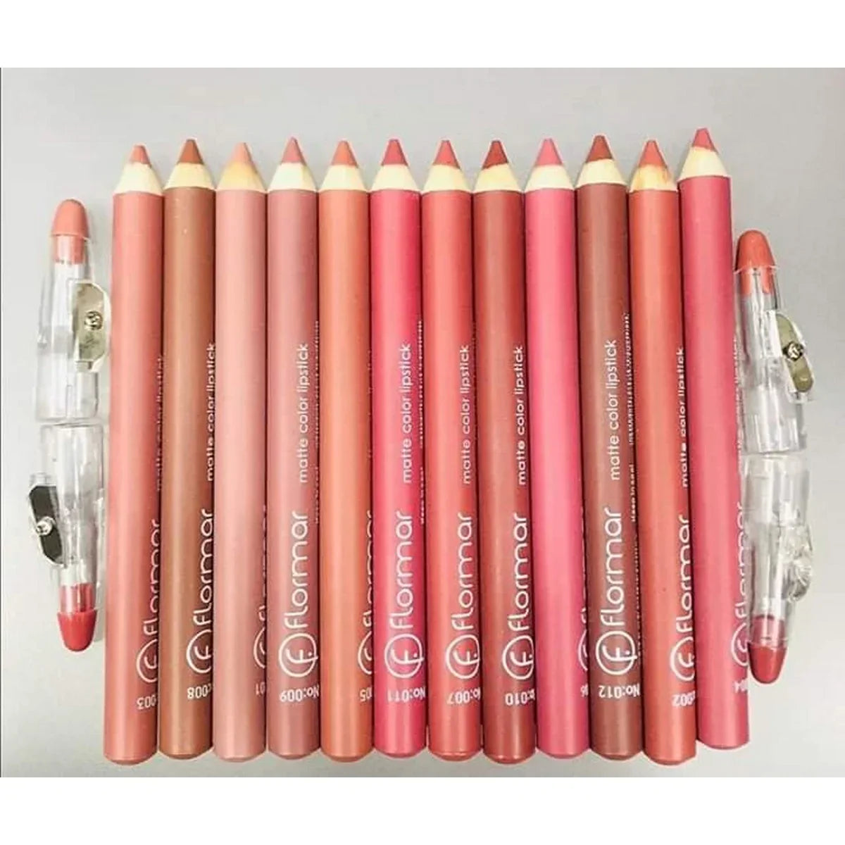 Matte Lipstick Pencil Set – Pack of 12